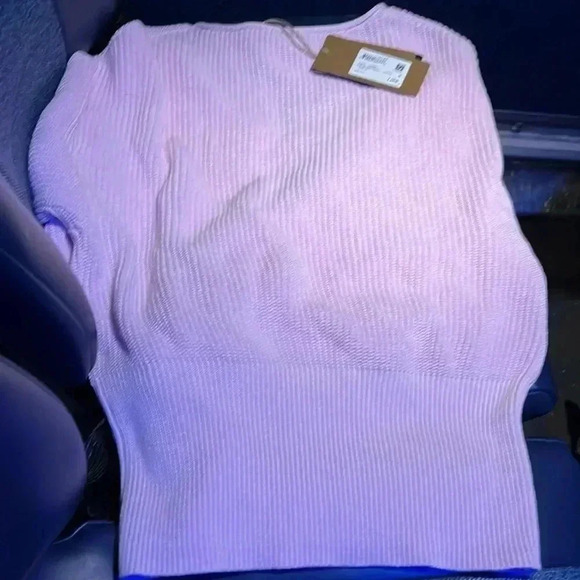 NWT Boss SCOOP-NECK FAVANNAH SWEATER IN COTTON SILK Pastel Pink M - Picture 5 of 7